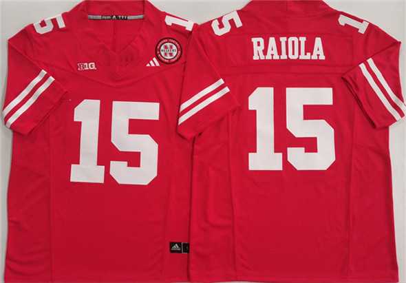 Men%27s Nebraska Cornhuskers #15 Dylan Raiola Red F.U.S.E. With Patch Vapor Limited Stitched Football Jersey